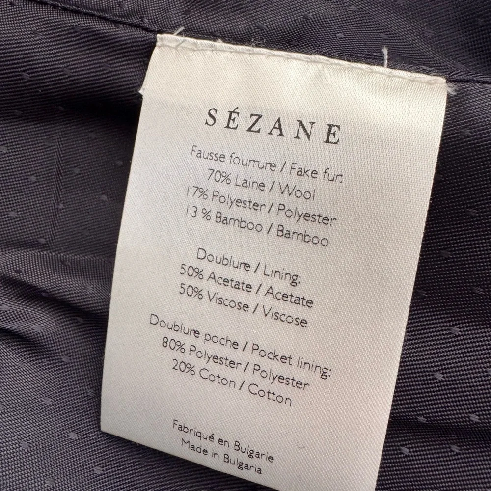 Sezane Isae Chestnut Brown Teddy Jacket - 44 - Picture 4 of 5